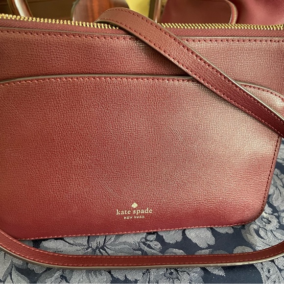kate spade Handbags - Kate Spade New York Burgundy Leather Crossbody Bag